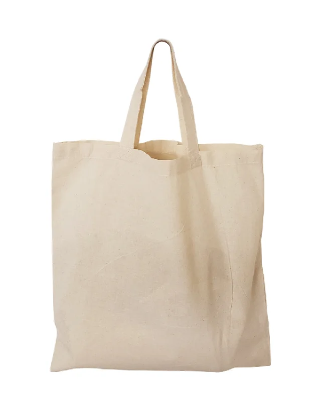 12 ct Short Handle 15" 100% Cotton Tote Bags / Document Holder Totes - By Dozen