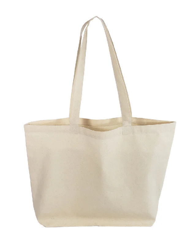 120 ct Large Size Light Canvas Wholesale Tote Bag with Long Handles - By Case