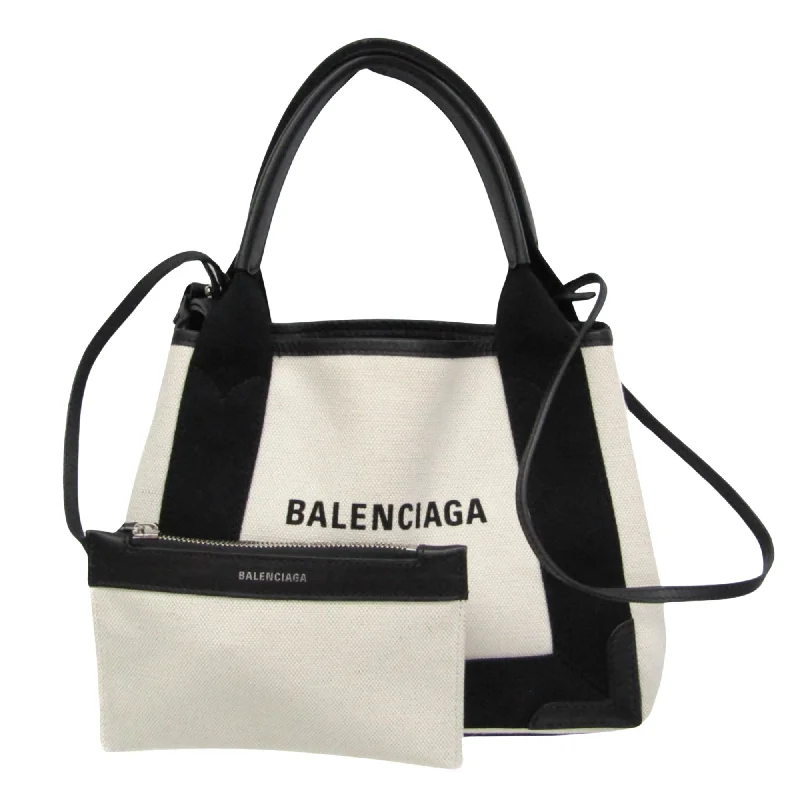 Balenciaga Navy Cabas  Leather Tote Bag (Pre-Owned)