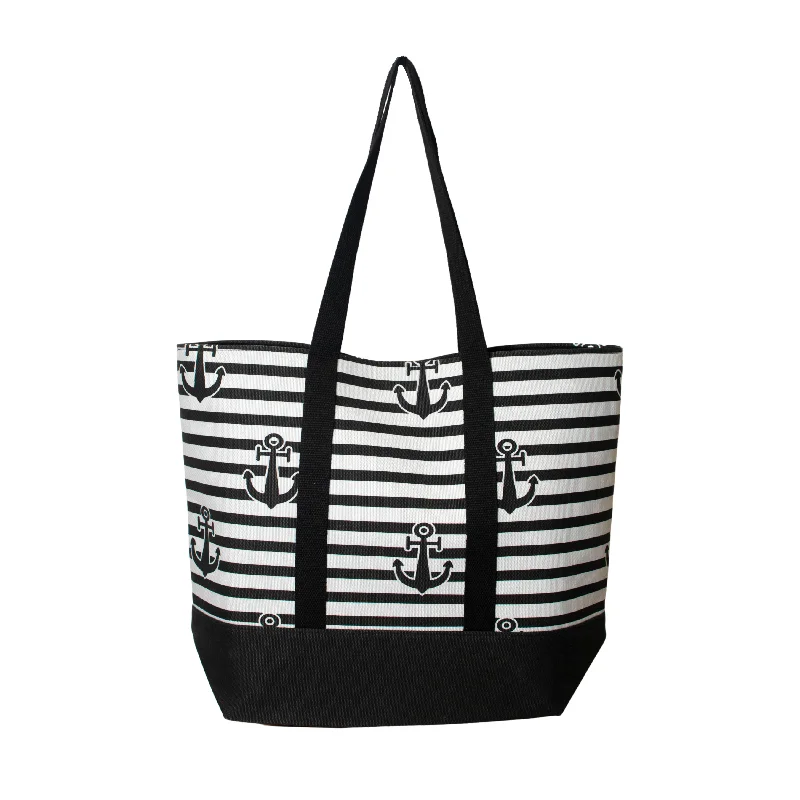 LARGE BEACH TOTE BAG - ANCHOR