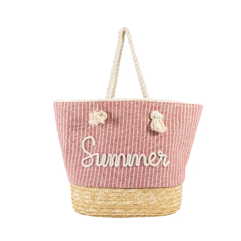 LARGE BEACH TOTE BAG / BEACH STRIPES