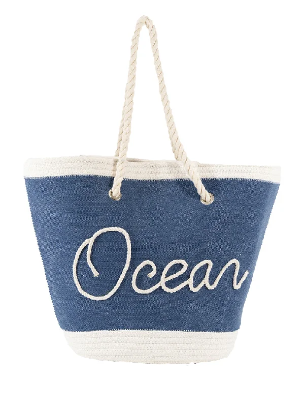 LARGE BEACH TOTE BAG | OCEAN