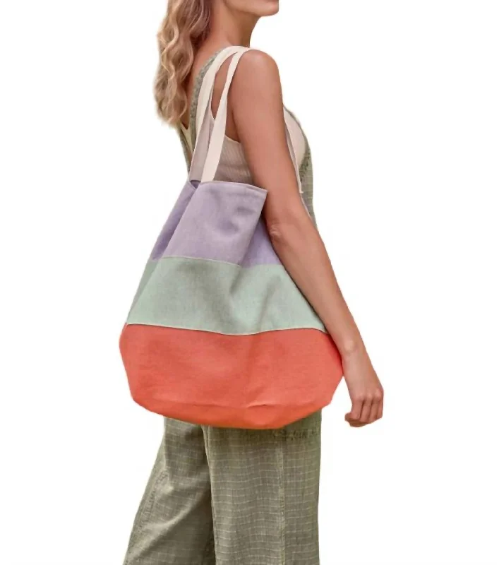 Boho Bag In Lilac/sage/tangerine