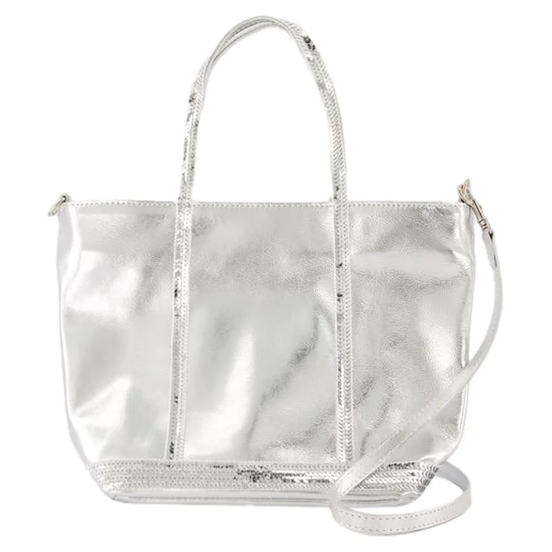 Cabas S Shopper Bag - Vanessa Bruno - Leather - Silver