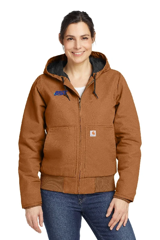 Carhartt Womens Washed Duck Jacket, Carhartt Brown [AST]