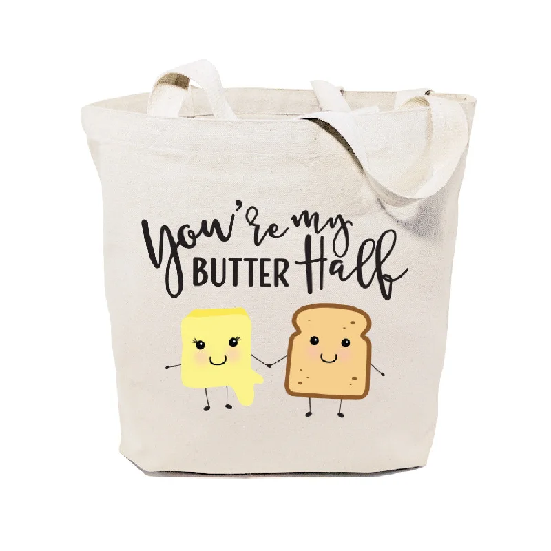 You're My Butter Half Cotton Canvas Tote Bag