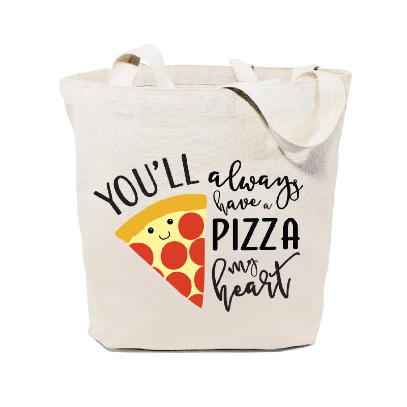 You Will Always Have a Pizza My Heart Cotton Canvas Tote Bag