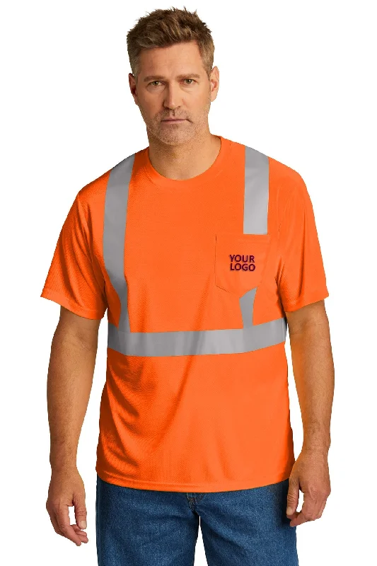 CornerStone ANSI 107 Class 2 Mesh Custom Tee's, Safety Orange