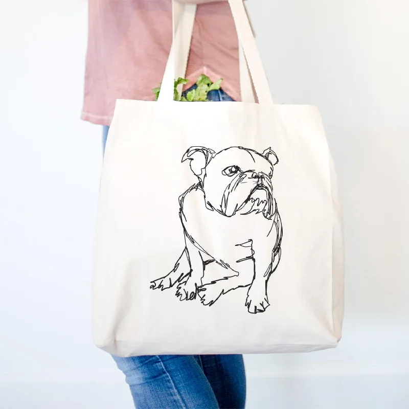 Doodled English Bulldog - Tote Bag