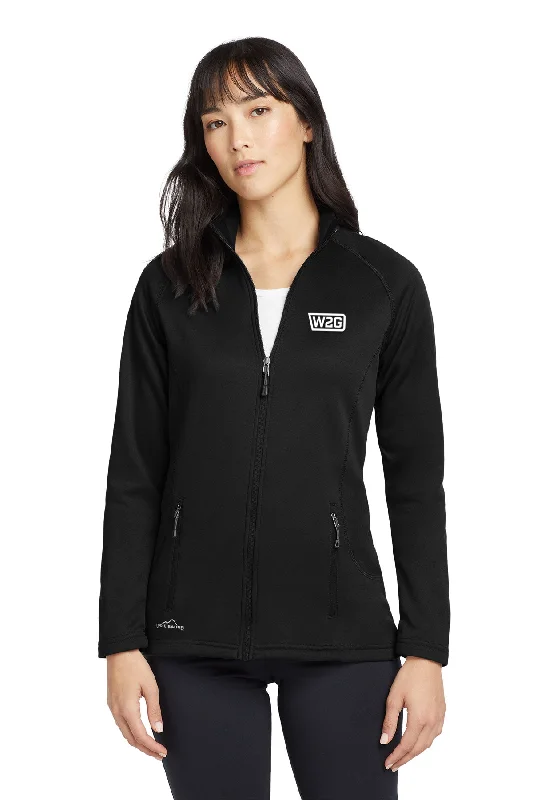 Eddie Bauer Ladies Smooth Fleece Layer Jacket, Black [Ware2Go]