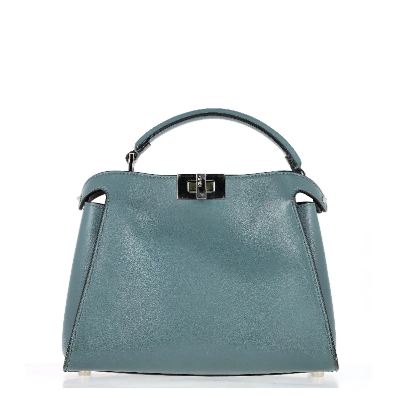 Fendi Peekaboo Handbag in Blue Leather