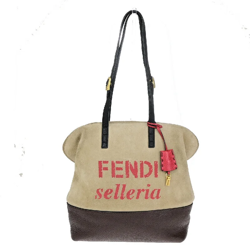 Fendi Selleria  Suede Tote Bag (Pre-Owned)