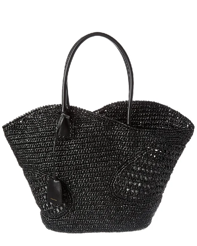 Ferragamo Woven & Leather Tote