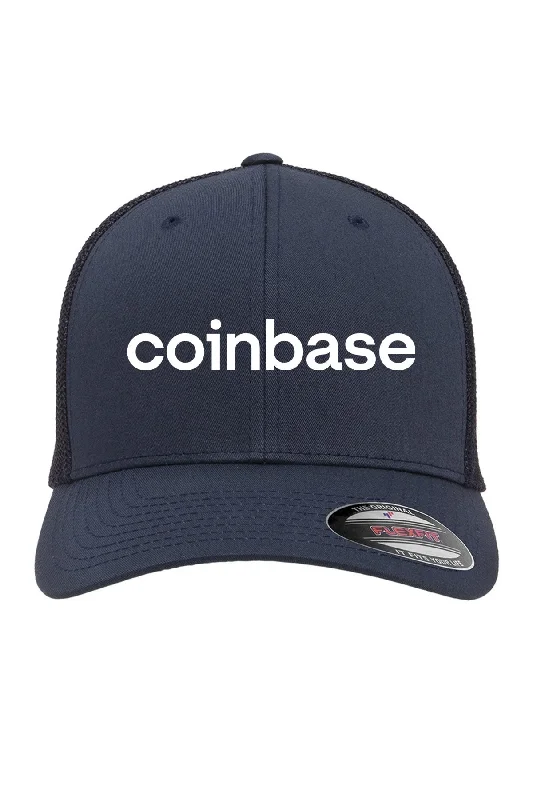 Flexfit 6-Panel Trucker Cap, Navy [Coinbase]