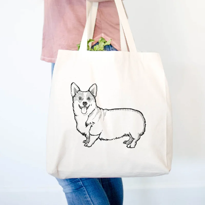 Halftone Corgi  - Tote Bag