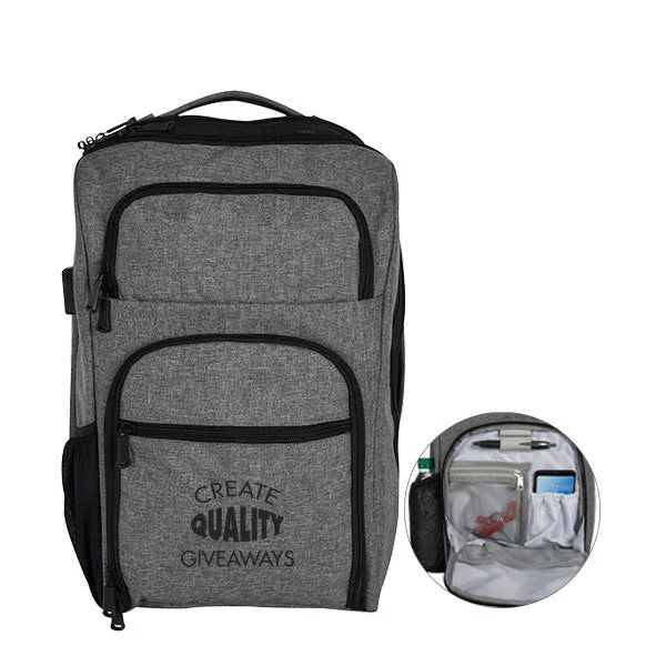 Heathered RFID Laptop Backpack & Briefcase (Q785911)