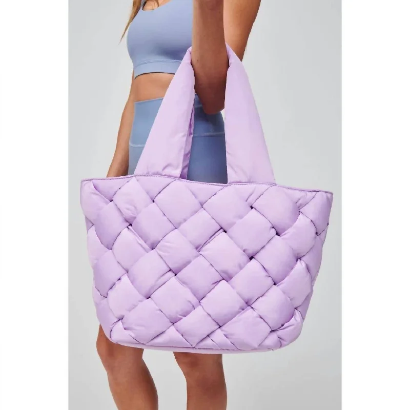 Intuition East West Tote Bag In Lilac