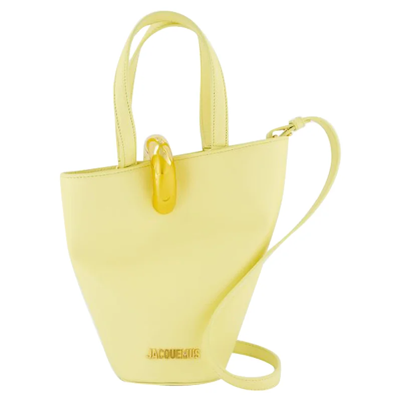 Le Petit Bambola Shopper Bag - Jacquemus - Leather - Pale Yellow