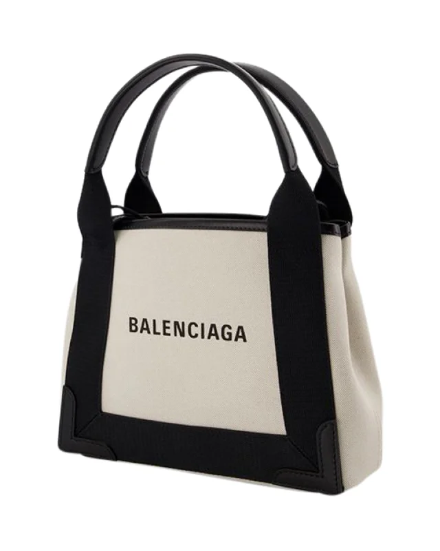 Navy Cabas Xs Aj Crossbody - Balenciaga - Beige/Black - Canva