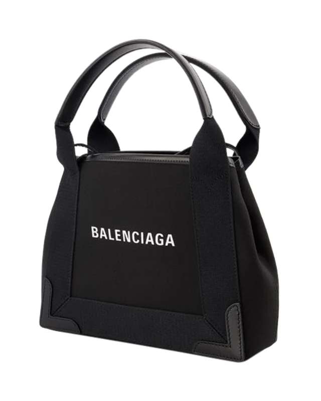 Navy Cabas Xs Aj Crossbody - Balenciaga -  Black/ Black - Canva