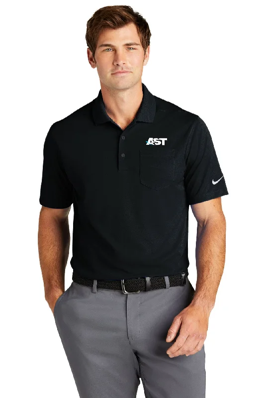 Nike Dri-FIT Micro Pique Custom Pocket Polos, Black [AST]