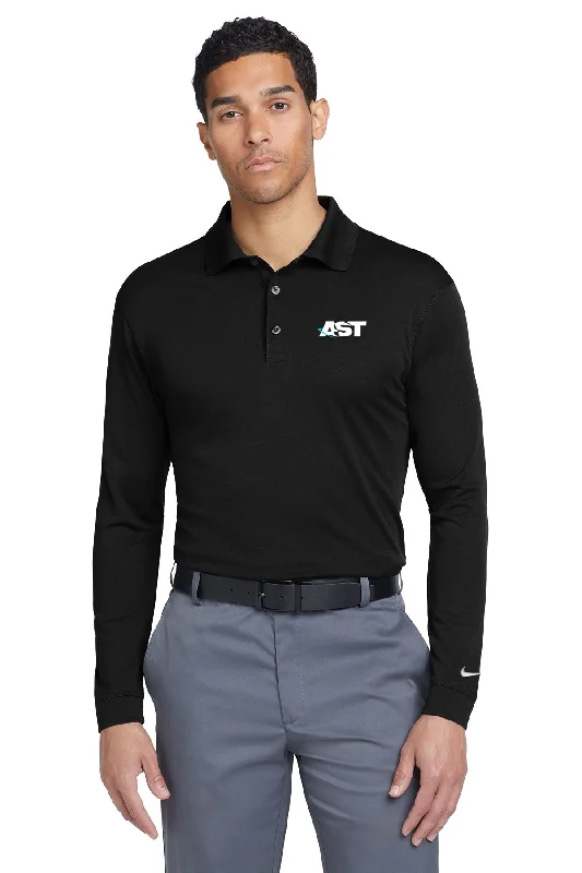 Nike Long Sleeve DriFIT Stretch Tech Polo, Black [AST]