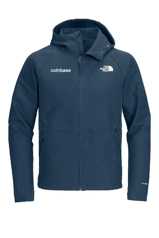 North Face Hooded Jacket, Shady Blue Dark Heather [Coinbase]