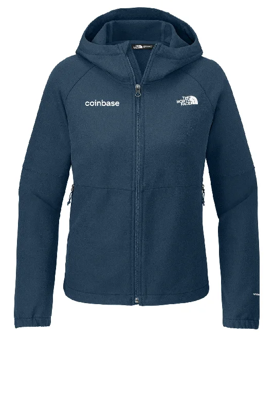 North Face Ladies Hooded Jacket, Shady Blue Dark Heather [Coinbase]