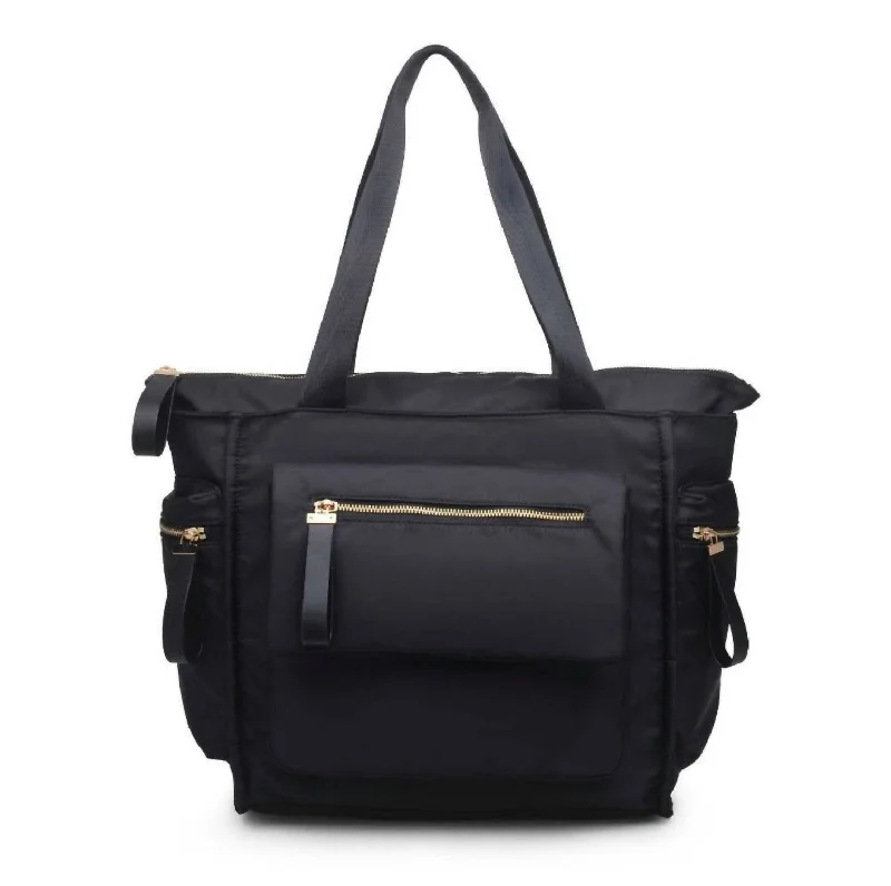 Nylon Multipurpose Tote In Black