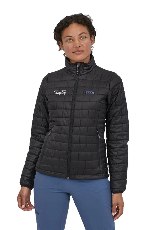 Patagonia Womens Nano Puff Jacket, Black [Trademark Camping]