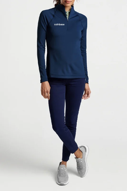 Peter Millar Womens Quarter Zip, Navy [Coinbase]