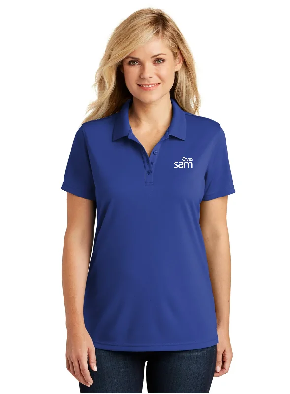 Port Authority Womens Dry Zone UV Micro-Mesh Polo, True Royal [Via Transportation / Sioux Area Metro]