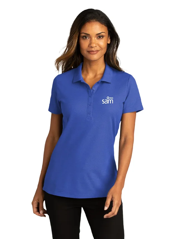 Port Authority Womens SuperPro React Polo, True Royal [Via Transportation / Sioux Area Metro]