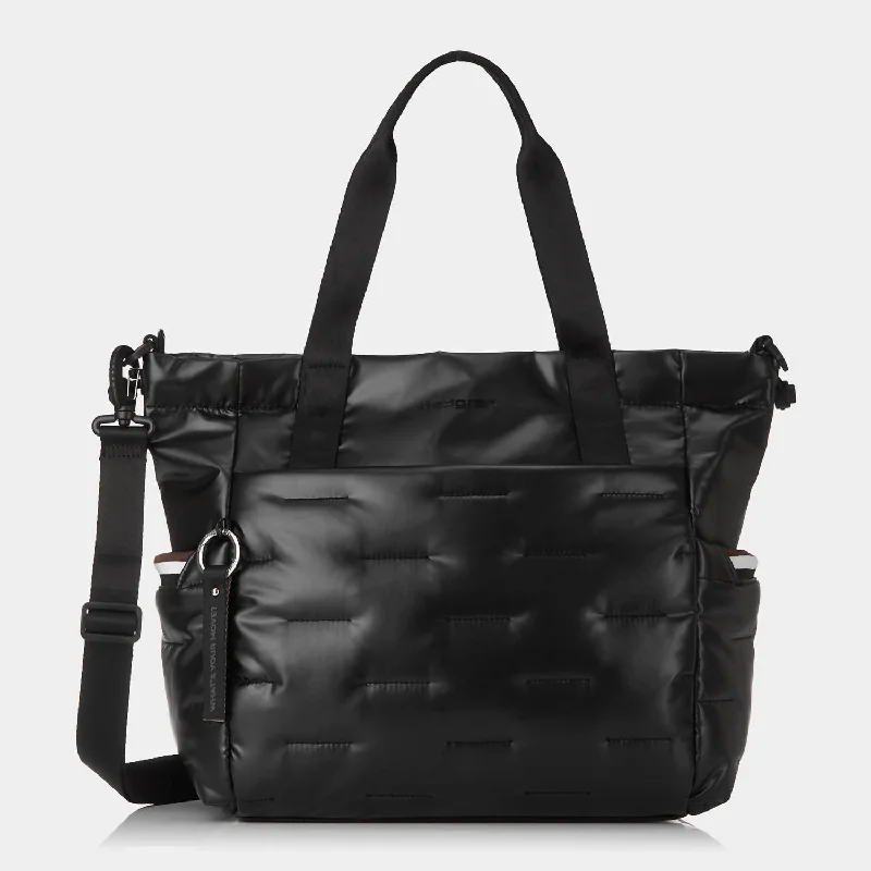 Puffer Tote Bag In Black