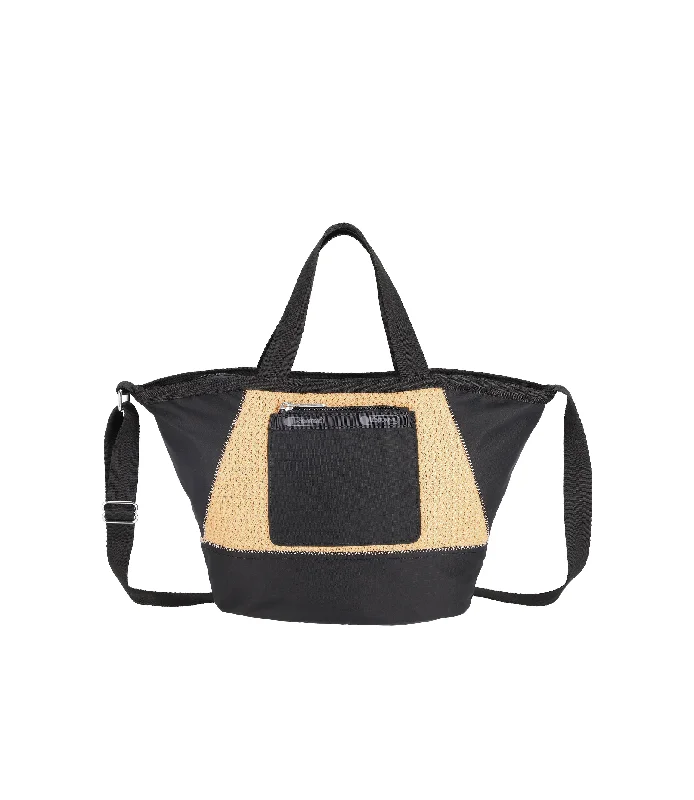 Raffia Convertible Tote