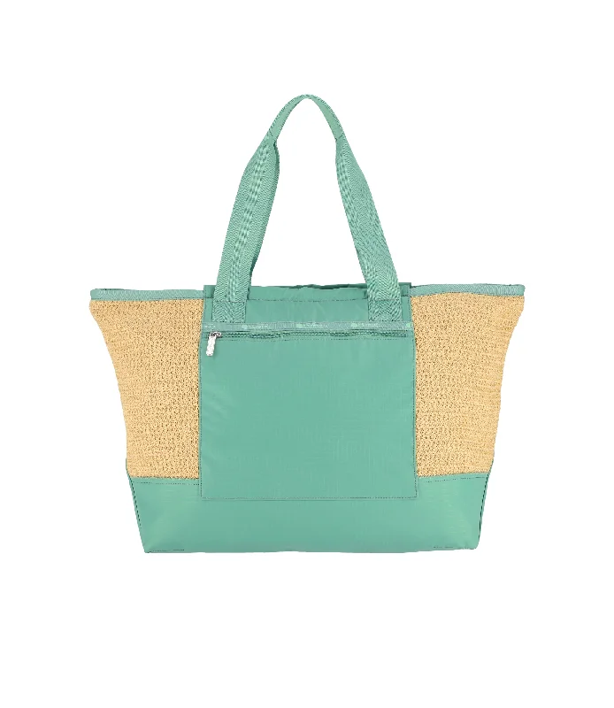 Raffia East/West Tote