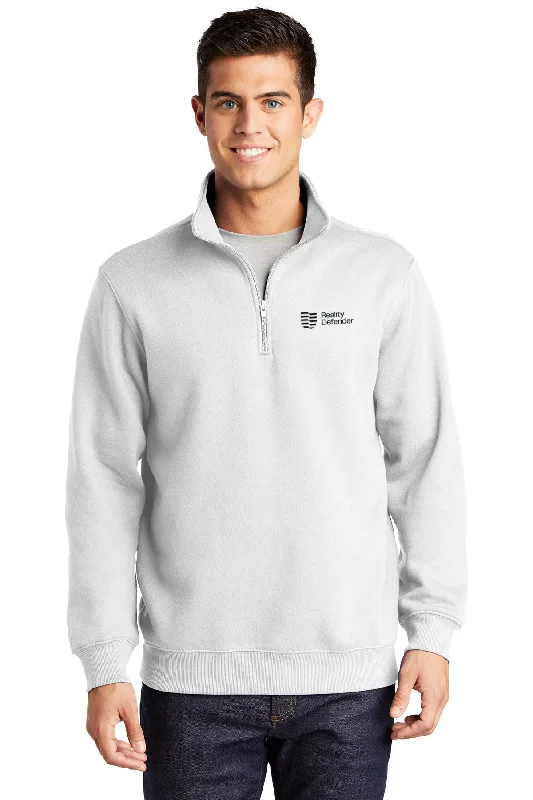 Sport-Tek 1/4-Zip Sweatshirt, White [Reality Defender]