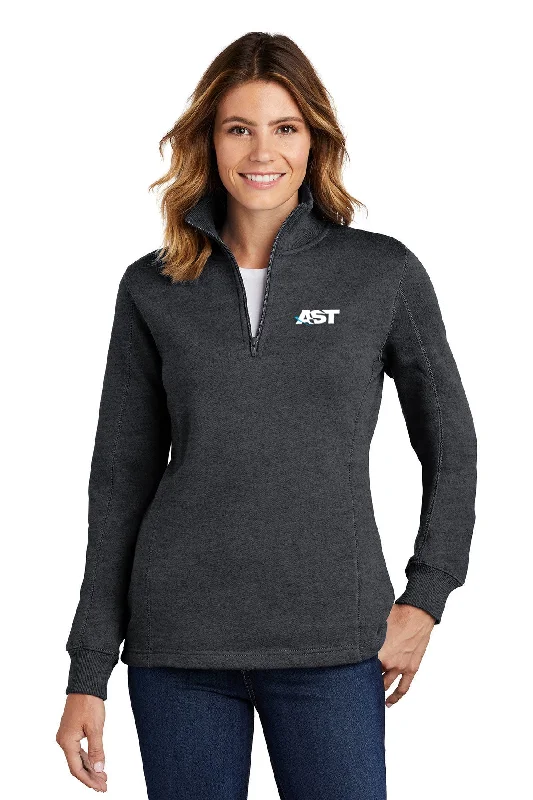 Sport-Tek Ladies 1/4-Zip Sweatshirt, Graphite Heather [AST]