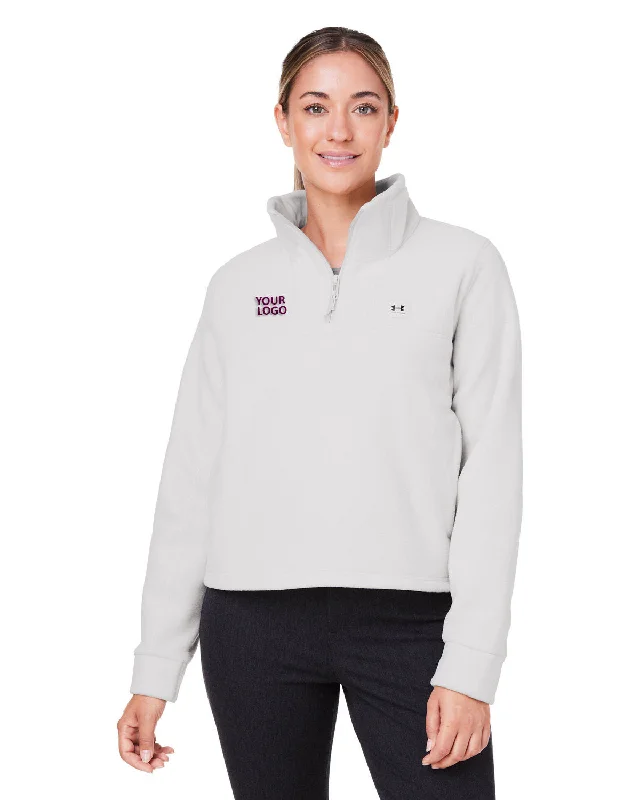 Under Armour LIMITED EDITION Ladies Expanse Custom Fleece Half-Zips, Summer White