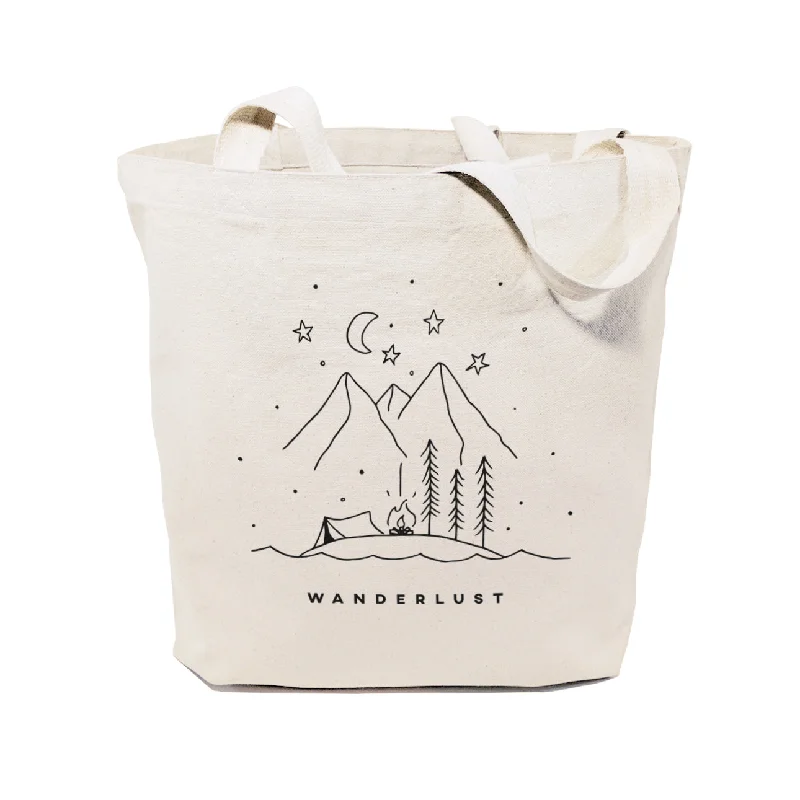 Wanderlust Cotton Canvas Tote Bag