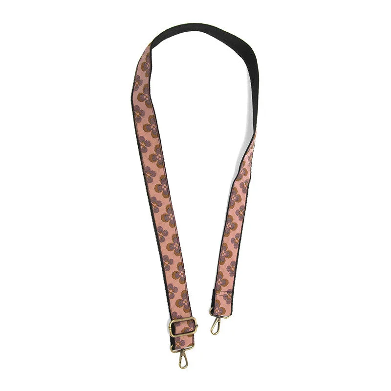 1.5" Daisy Woven Guitar Strap in Blush