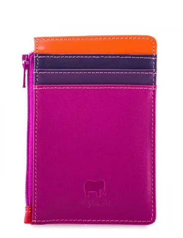 Credit Card Holder with Coin Purse in Sangria Multi