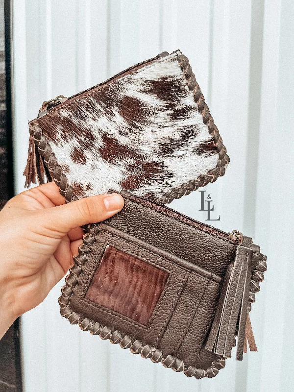 Cowhide BuckStitch Card Holder