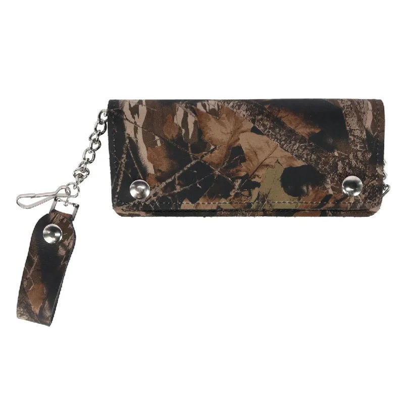 Men's Camo Print Long Chain Wallet