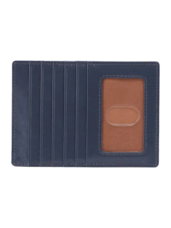 Men's Euro Slide Card Case In Blue Stone