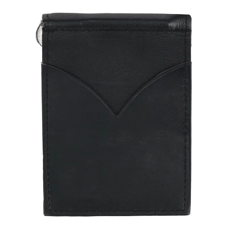 Men's Lambskin Leather Money Clip and Wallet