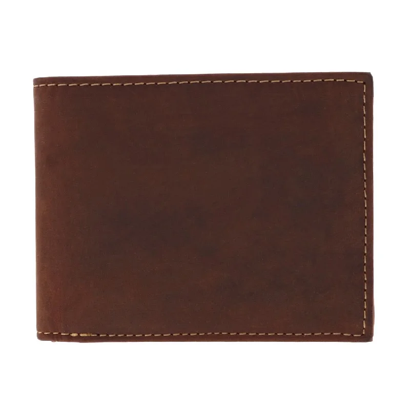 Men's Leather Expandable Bill Slot Bifold Wallet