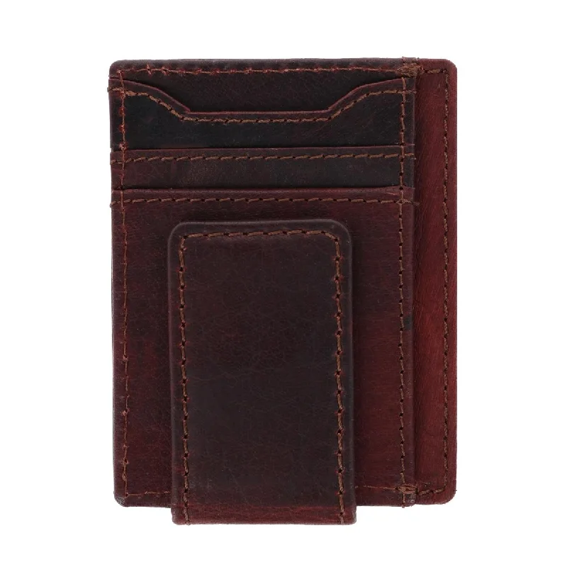 Men's Leather Front Pocket Money Clip