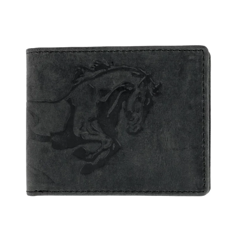 Men's Leather Horse Embossed Bifold Wallet