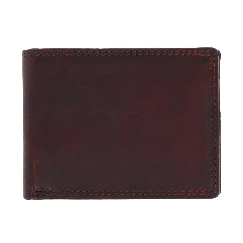 Men's RFID Vintage Leather Bifold Wallet with ID Flap